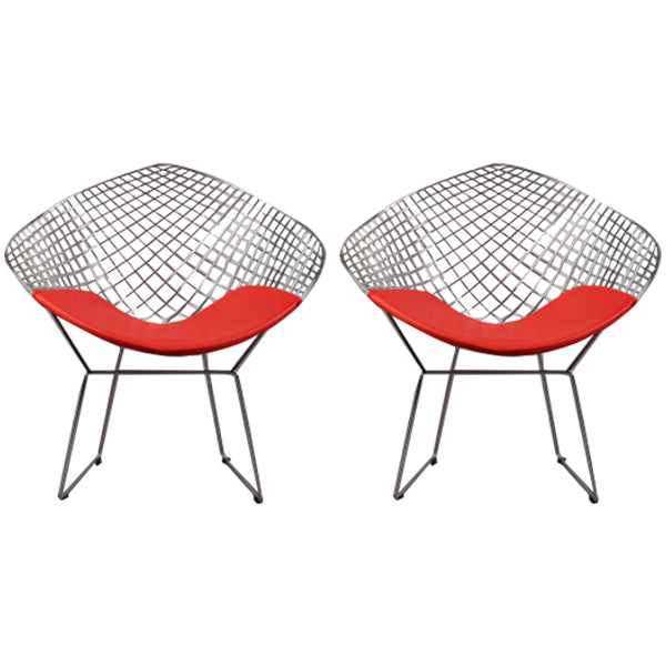 Sillas de comedor escandinavas sin brazos Sillas auxiliares de comedor tapizadas con patas de metal