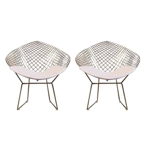 Sillas de comedor escandinavas sin brazos Sillas auxiliares de comedor tapizadas con patas de metal
