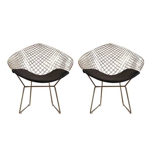 Sillas de comedor escandinavas sin brazos Sillas auxiliares de comedor tapizadas con patas de metal