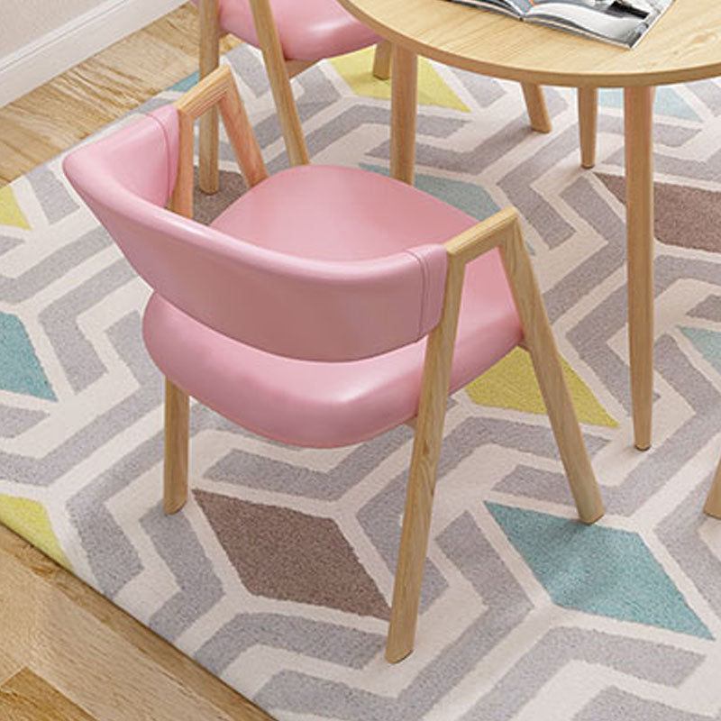 Sillas de comedor modernas Sillón de comedor tapizado con patas de metal (juego de 4)