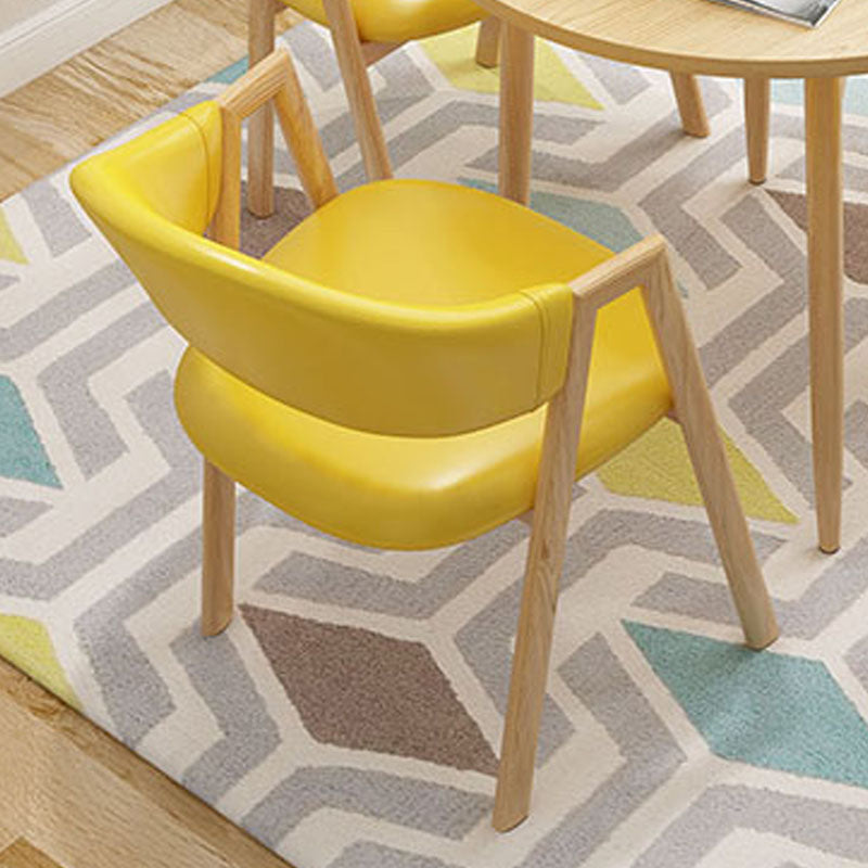 Sillas de comedor modernas Sillón de comedor tapizado con patas de metal (juego de 4)