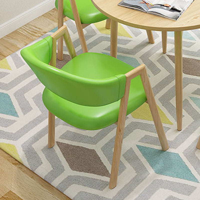 Sillas de comedor modernas Sillón de comedor tapizado con patas de metal (juego de 4)