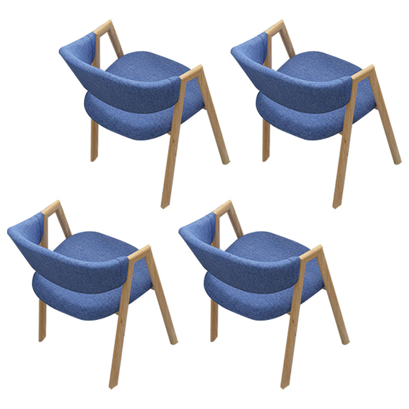 Sillas de comedor modernas Sillón de comedor tapizado con patas de metal (juego de 4)