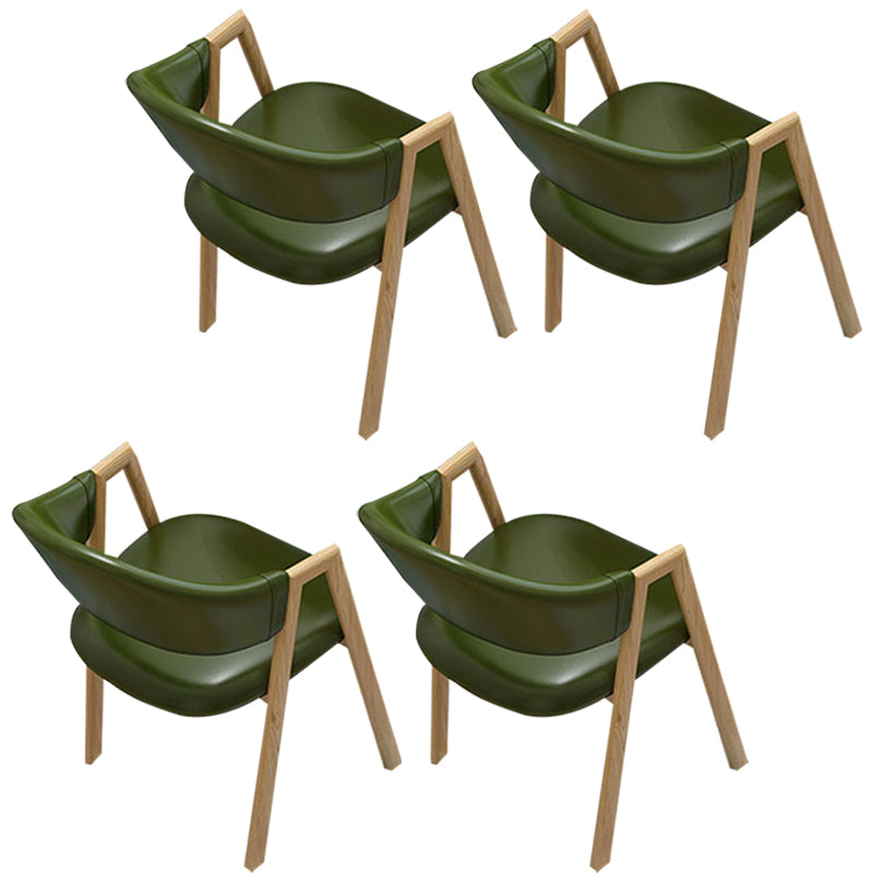 Sillas de comedor modernas Sillón de comedor tapizado con patas de metal (juego de 4)