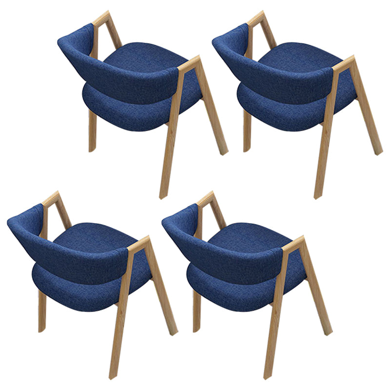 Fauteuils de salle à manger modernes Fauteuil de salle à manger rembourré avec pieds en métal (Ensemble de 4)