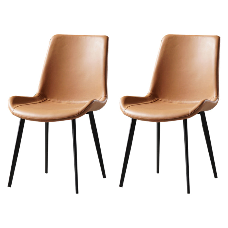 Silla lateral de comedor de metal de estilo nórdico, silla lateral de comedor sin brazos para cocina