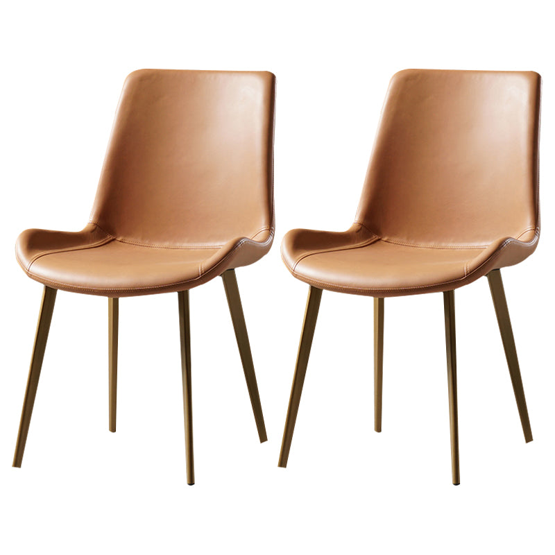 Silla lateral de comedor de metal de estilo nórdico, silla lateral de comedor sin brazos para cocina