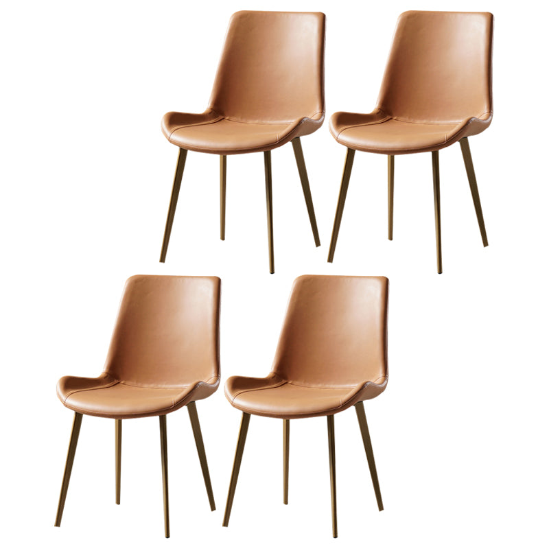 Silla lateral de comedor de metal de estilo nórdico, silla lateral de comedor sin brazos para cocina