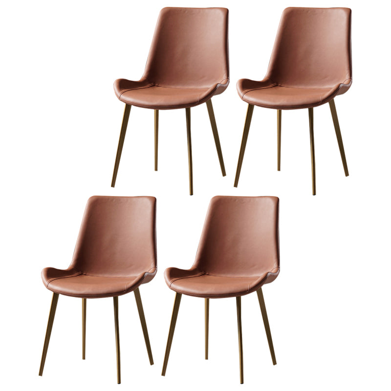 Silla lateral de comedor de metal de estilo nórdico, silla lateral de comedor sin brazos para cocina