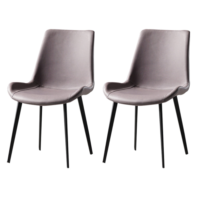Silla lateral de comedor de metal de estilo nórdico, silla lateral de comedor sin brazos para cocina