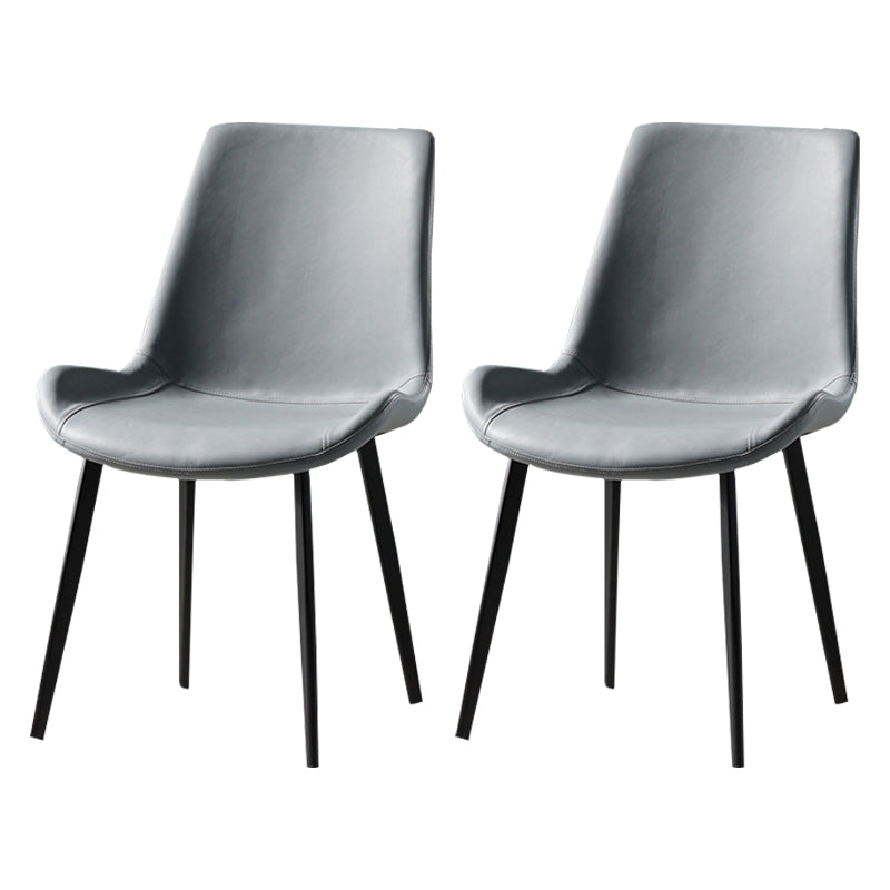Silla lateral de comedor de metal de estilo nórdico, silla lateral de comedor sin brazos para cocina