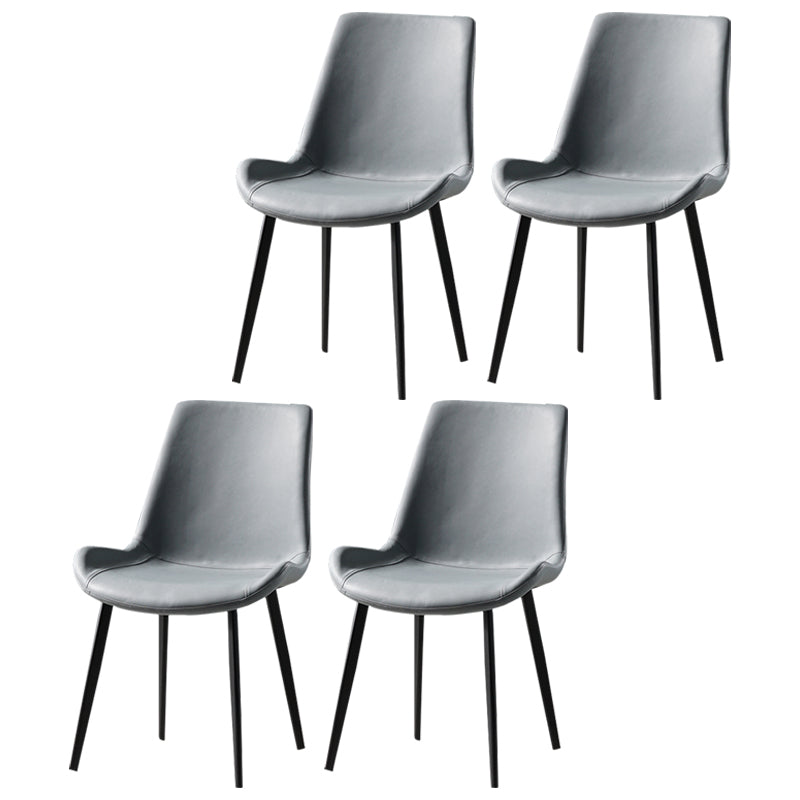 Silla lateral de comedor de metal de estilo nórdico, silla lateral de comedor sin brazos para cocina
