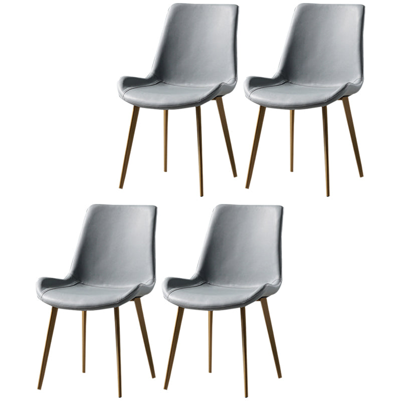 Silla lateral de comedor de metal de estilo nórdico, silla lateral de comedor sin brazos para cocina