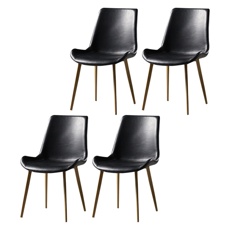 Silla lateral de comedor de metal de estilo nórdico, silla lateral de comedor sin brazos para cocina