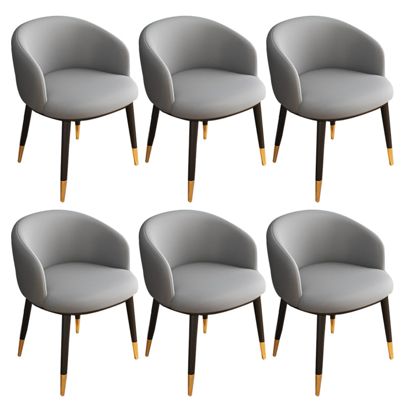 Silla sin brazos de comedor de metal Glam, silla lateral de comedor tapizada para restaurante