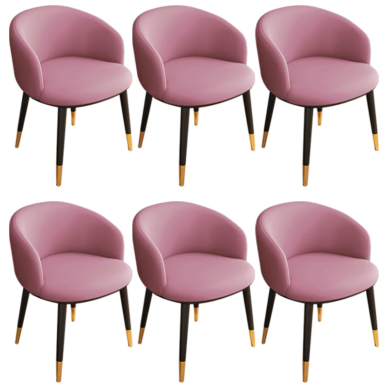 Silla sin brazos de comedor de metal Glam, silla lateral de comedor tapizada para restaurante