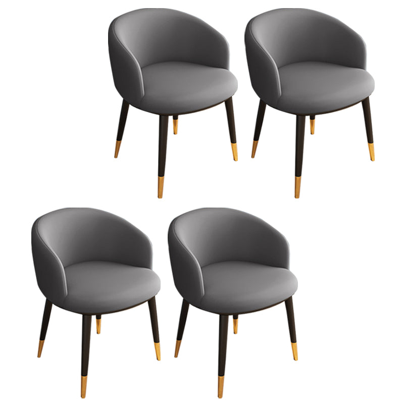 Silla sin brazos de comedor de metal Glam, silla lateral de comedor tapizada para restaurante