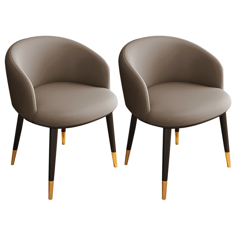 Silla sin brazos de comedor de metal Glam, silla lateral de comedor tapizada para restaurante