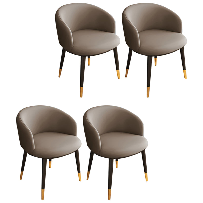 Silla sin brazos de comedor de metal Glam, silla lateral de comedor tapizada para restaurante