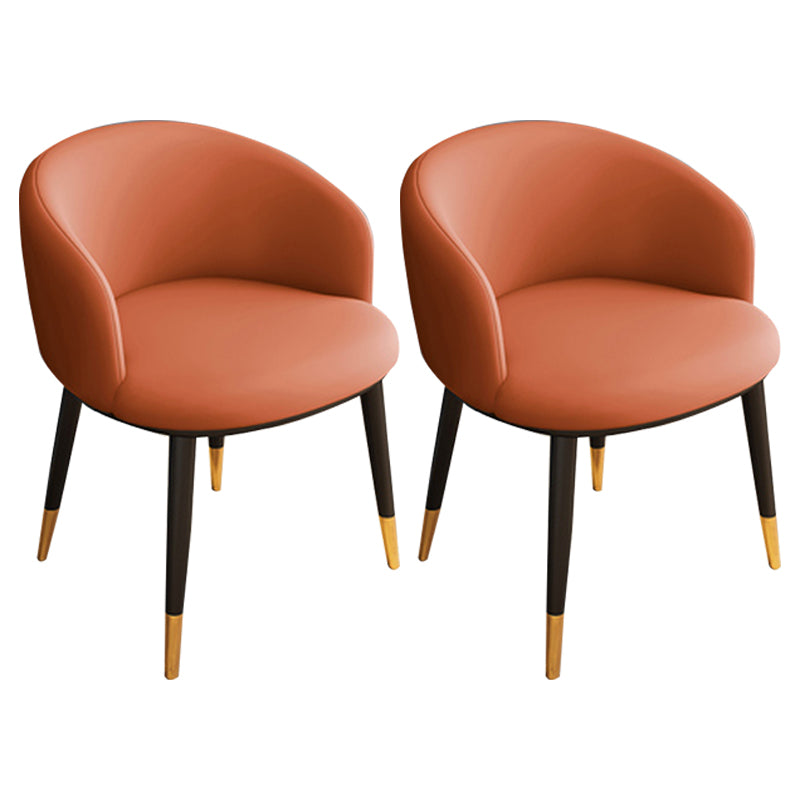 Silla sin brazos de comedor de metal Glam, silla lateral de comedor tapizada para restaurante