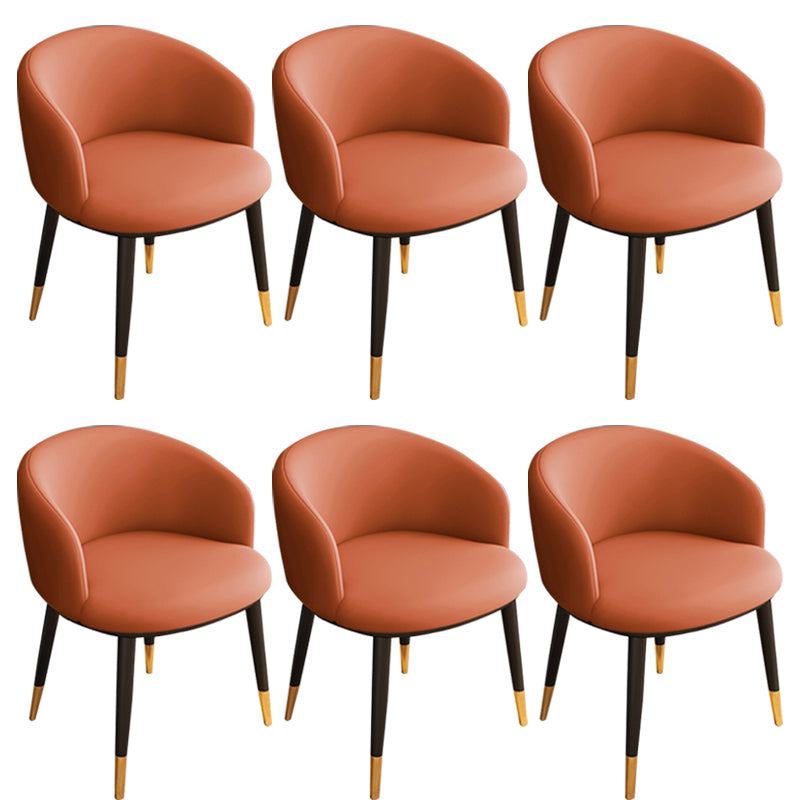 Silla sin brazos de comedor de metal Glam, silla lateral de comedor tapizada para restaurante