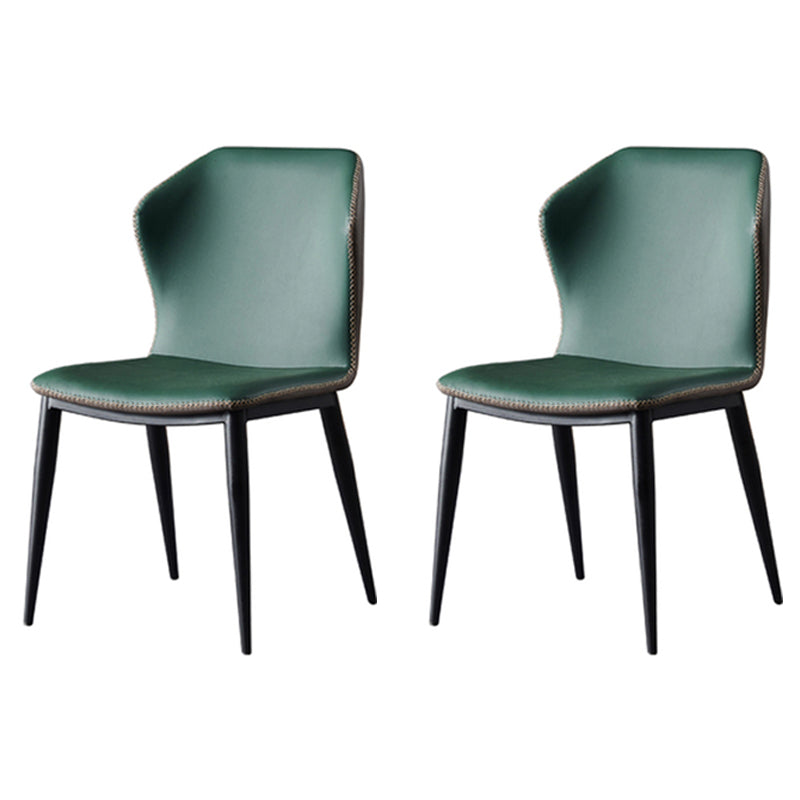 Silla lateral casera industrial Silla tapizada Wingback del comedor del metal