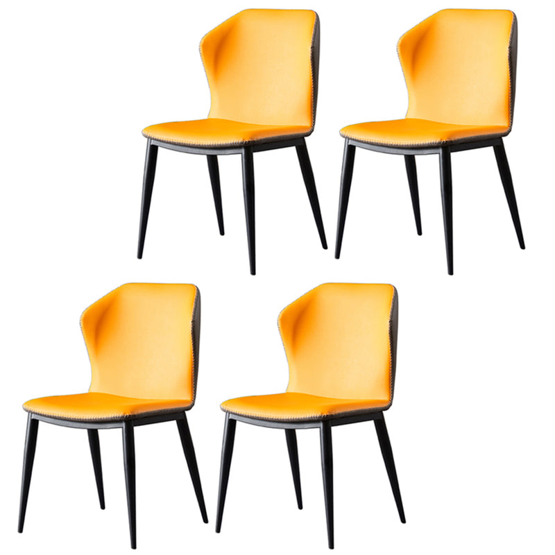 Silla lateral casera industrial Silla tapizada Wingback del comedor del metal