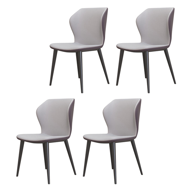 Silla lateral casera industrial Silla tapizada Wingback del comedor del metal