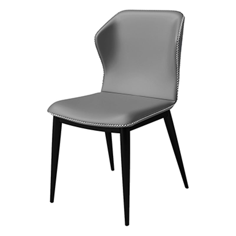 Chaise de salle à manger en métal rembourrée par Wingback de chaise latérale industrielle à la maison