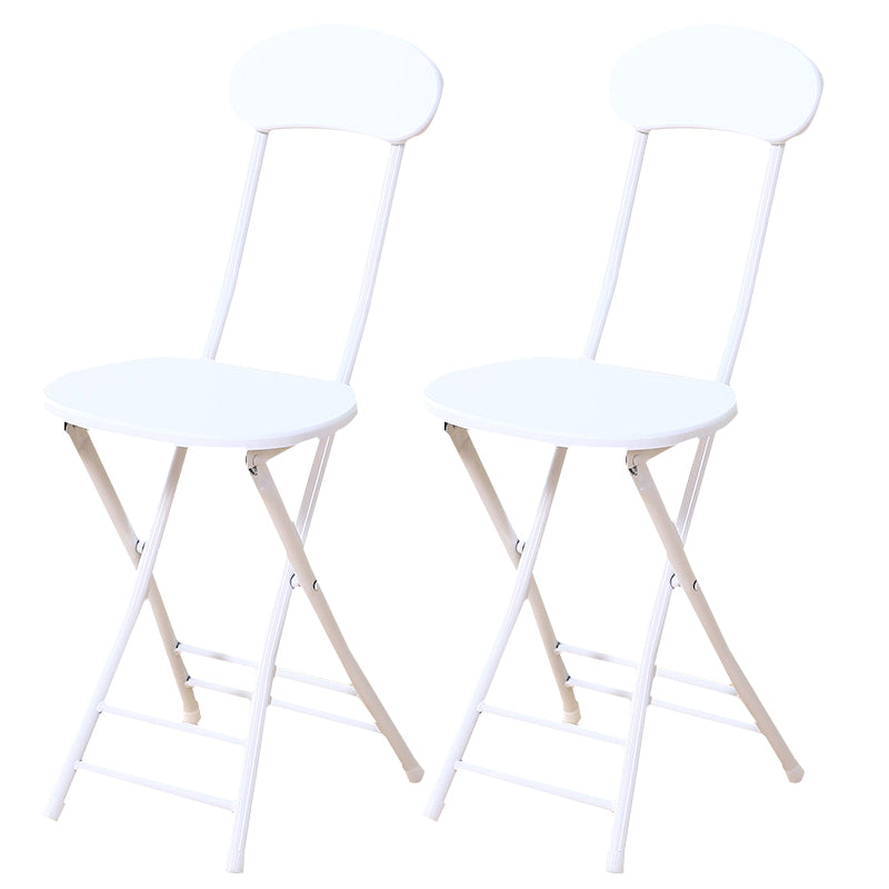 Silla de comedor plegable tapizada industrial con respaldo abierto y acabado mate