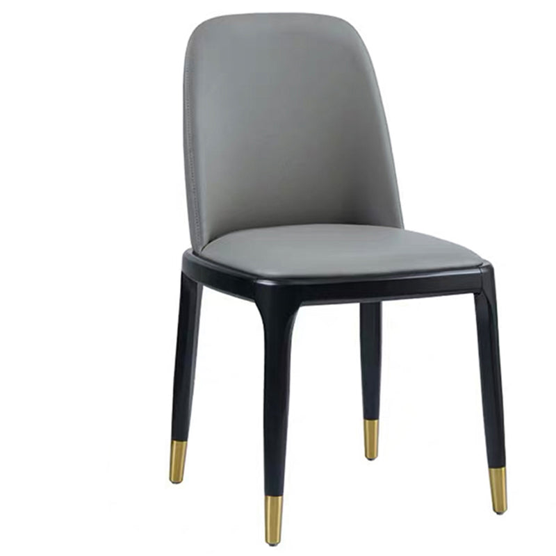 Silla de comedor de madera estilo Glam, silla individual sin brazos para cocina