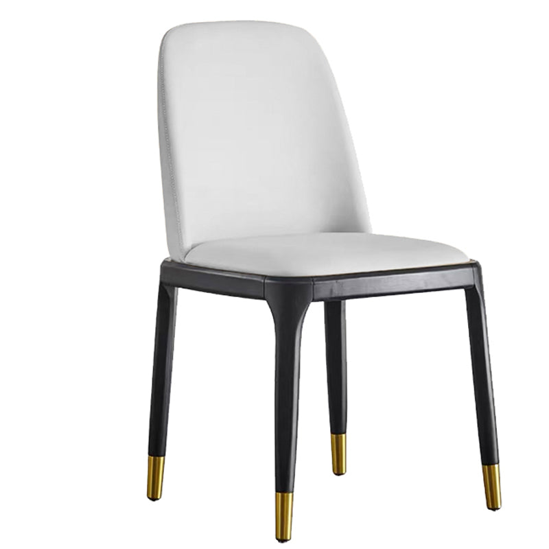 Silla de comedor de madera estilo Glam, silla individual sin brazos para cocina
