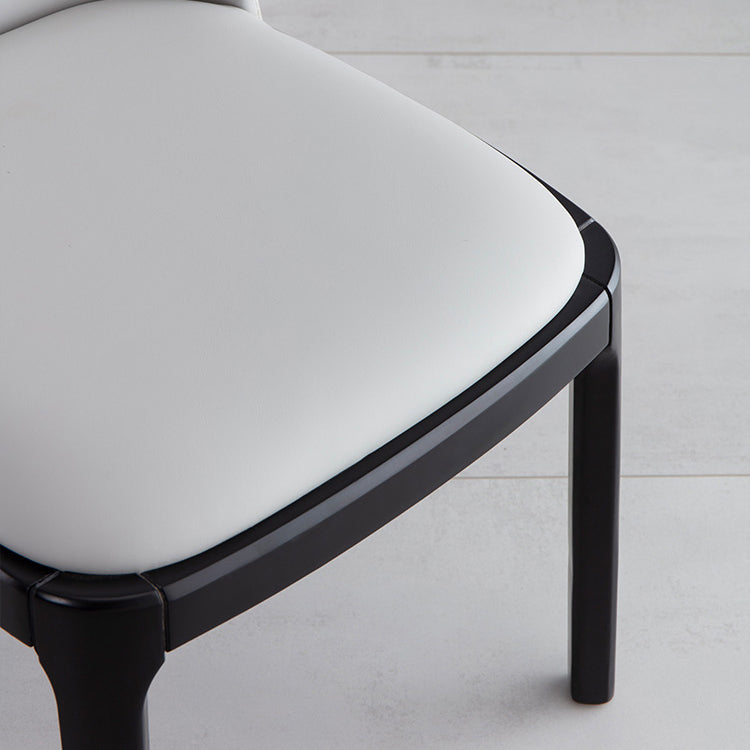 Silla de comedor de madera estilo Glam, silla individual sin brazos para cocina