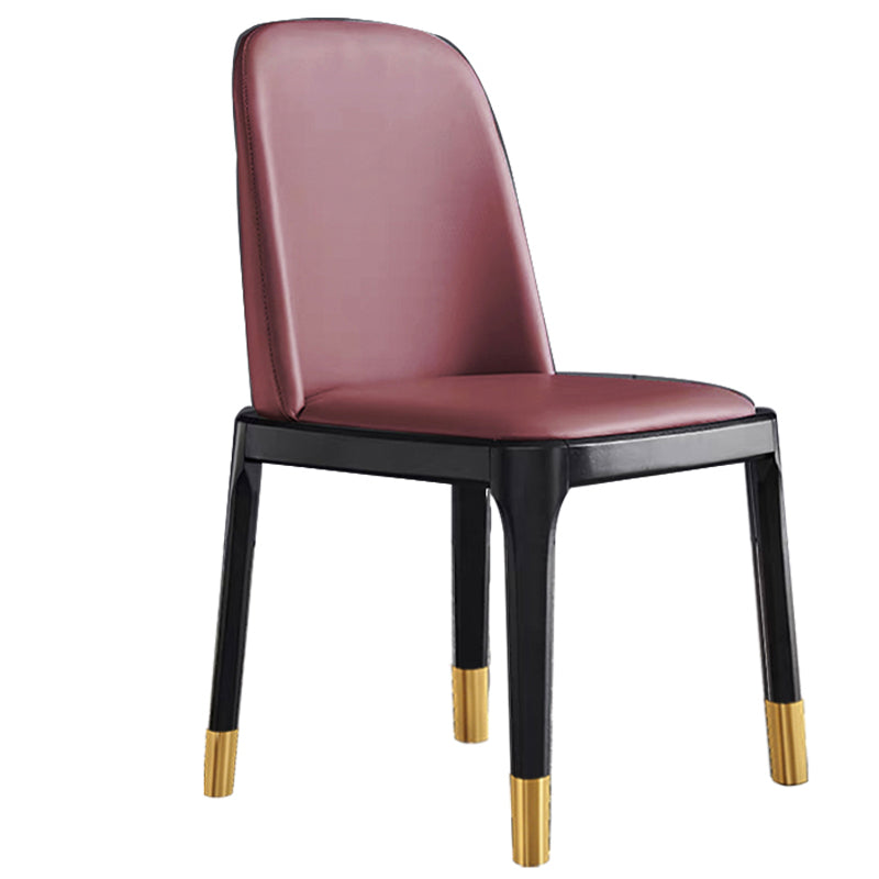 Silla de comedor de madera estilo Glam, silla individual sin brazos para cocina
