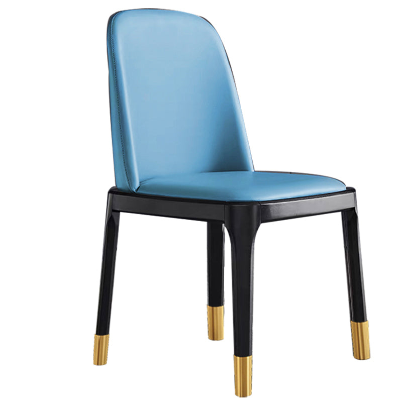 Silla de comedor de madera estilo Glam, silla individual sin brazos para cocina