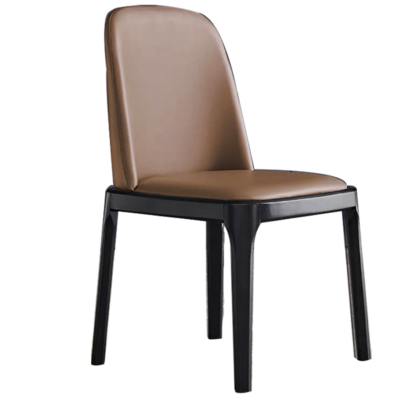 Silla de comedor de madera estilo Glam, silla individual sin brazos para cocina