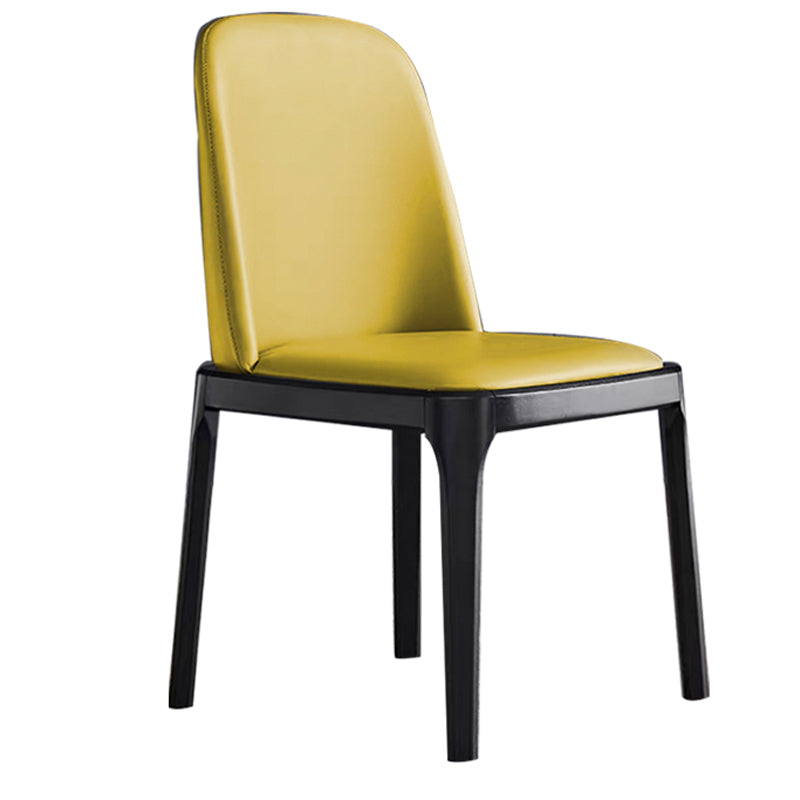 Silla de comedor de madera estilo Glam, silla individual sin brazos para cocina