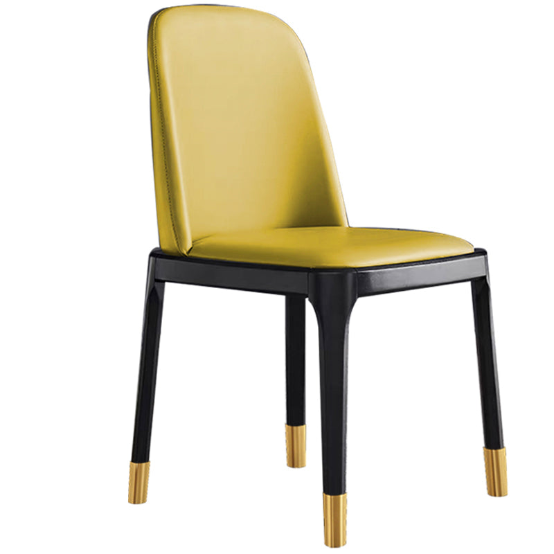 Silla de comedor de madera estilo Glam, silla individual sin brazos para cocina