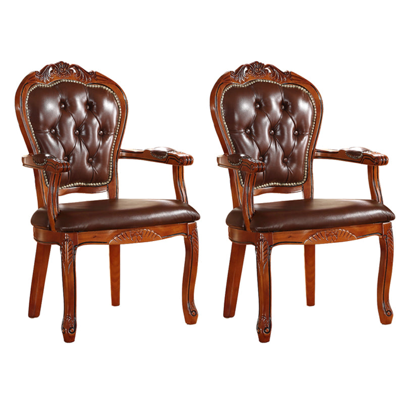 Fauteuils de cuisine en bois d'hévéa de style scandinave (Ensemble de 2)