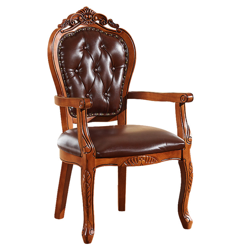 Silla de madera de caucho estilo escandinavo, sillones con respaldo abierto para cocina (juego de 2)