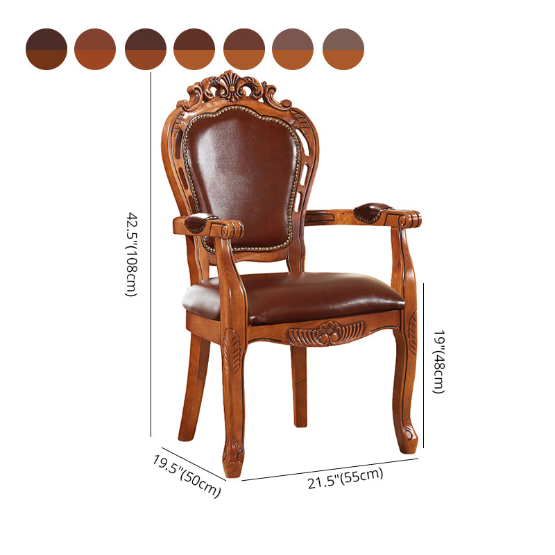 Silla de madera de caucho estilo escandinavo, sillones con respaldo abierto para cocina (juego de 2)