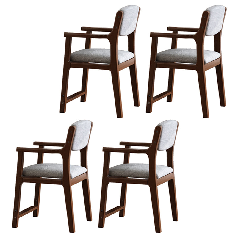 Silla de comedor de madera de estilo moderno, respaldo abierto, sillones de comedor para cocina