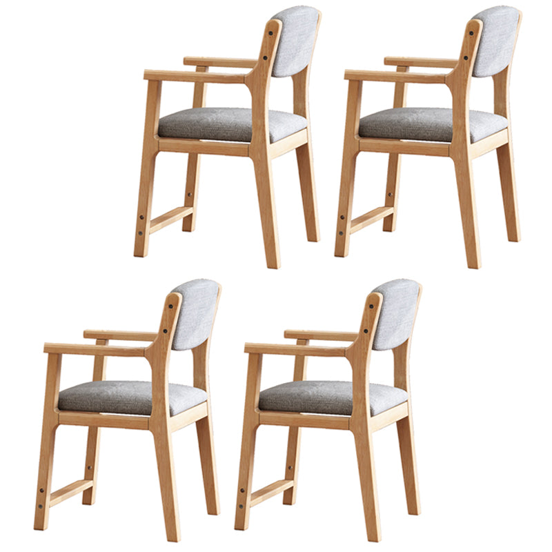 Silla de comedor de madera de estilo moderno, respaldo abierto, sillones de comedor para cocina