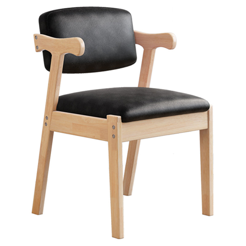 Chaises de salle à manger en bois de style contemporain, fauteuils de salle à manger à dossier ouvert pour la cuisine
