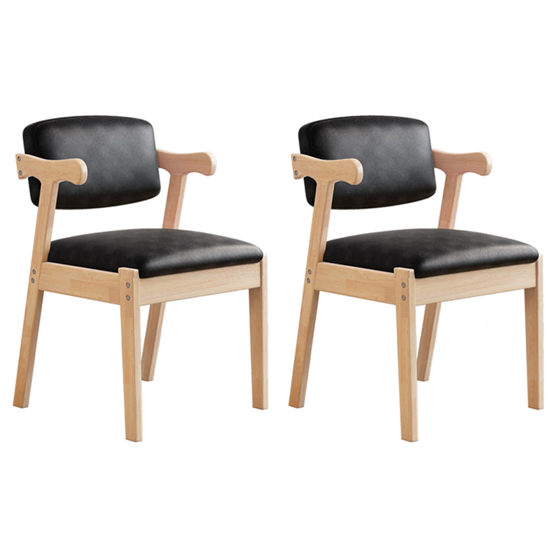 Sillas de comedor de madera de estilo moderno, sillones de comedor con respaldo abierto para cocina