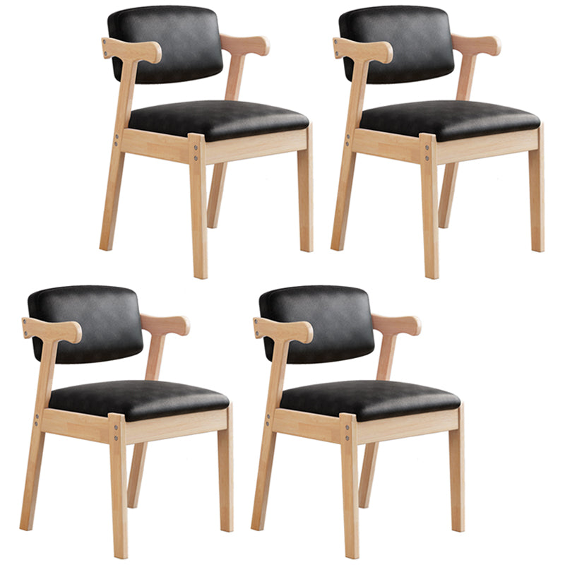 Sillas de comedor de madera de estilo moderno, sillones de comedor con respaldo abierto para cocina
