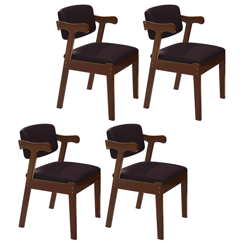Sillas de comedor de madera de estilo moderno, sillones de comedor con respaldo abierto para cocina
