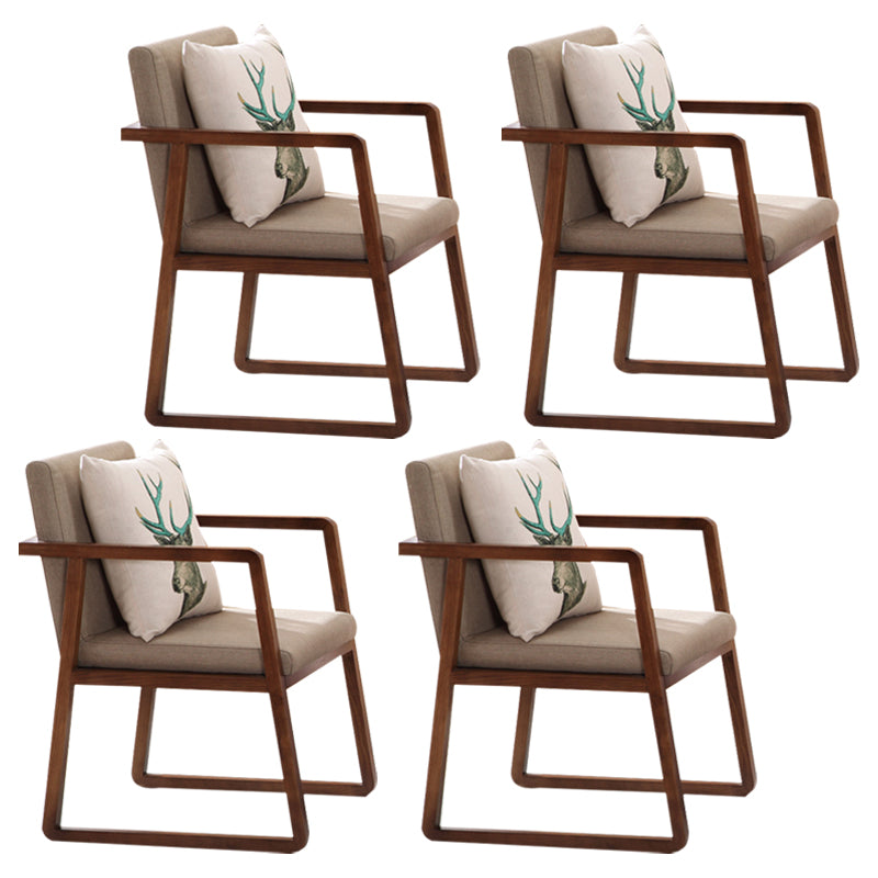 Silla auxiliar de comedor de estilo moderno, sillones de comedor de madera para cocina