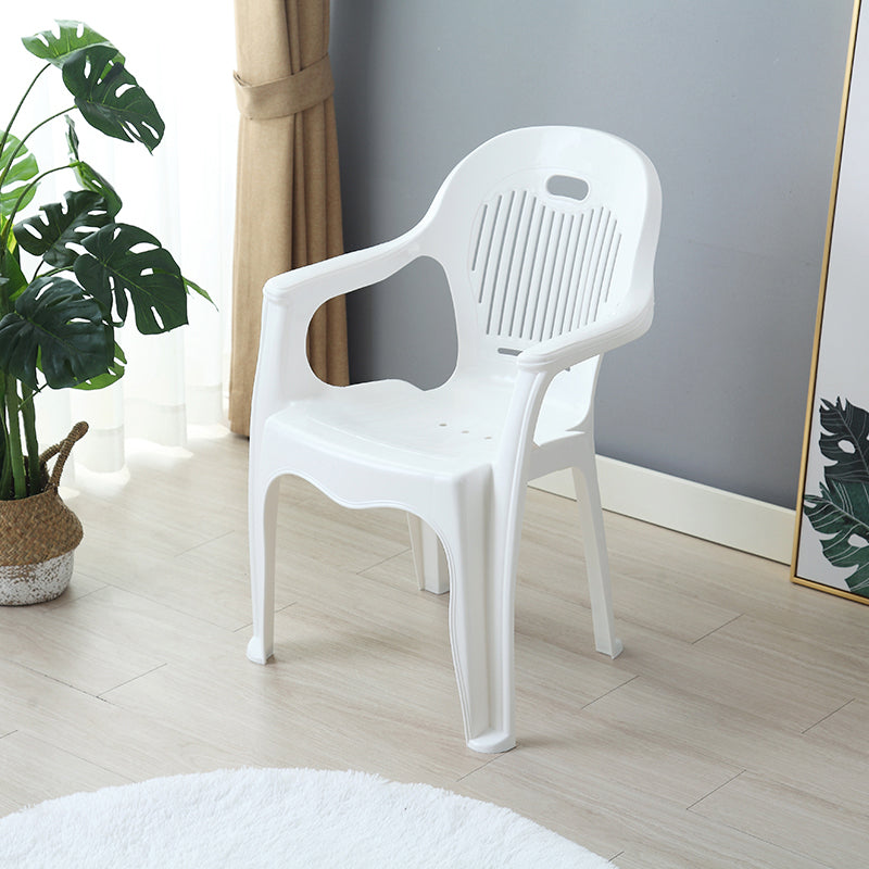 Modern Plastic Dining Room Chair Stacking Dining Arm Chair for Restaurant