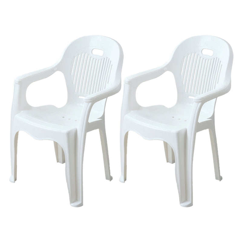 Modern Plastic Dining Room Chair Stacking Dining Arm Chair for Restaurant